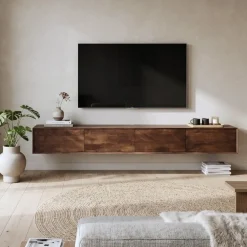 Milo Zwevend Tv meubel walnoot 240cm