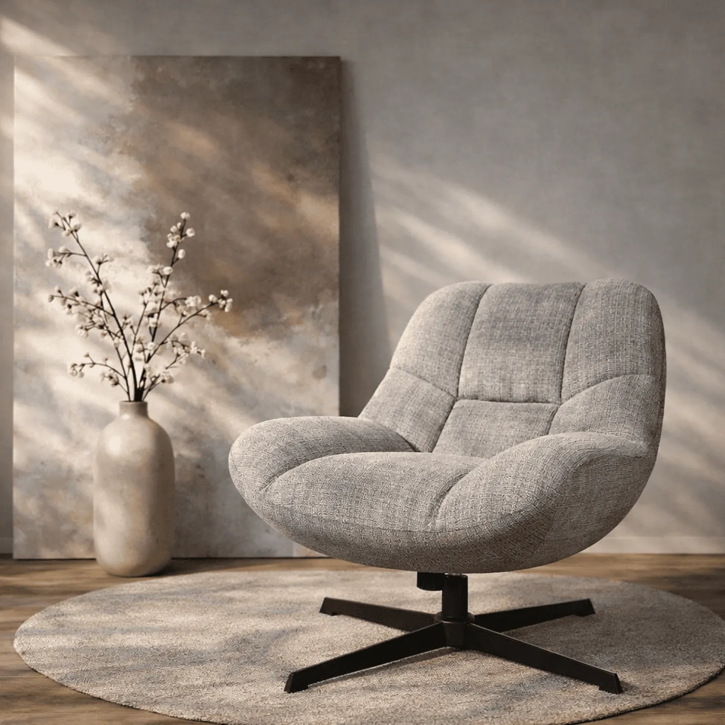 Miranda Draaifauteuil + schommelfunctie Bruin