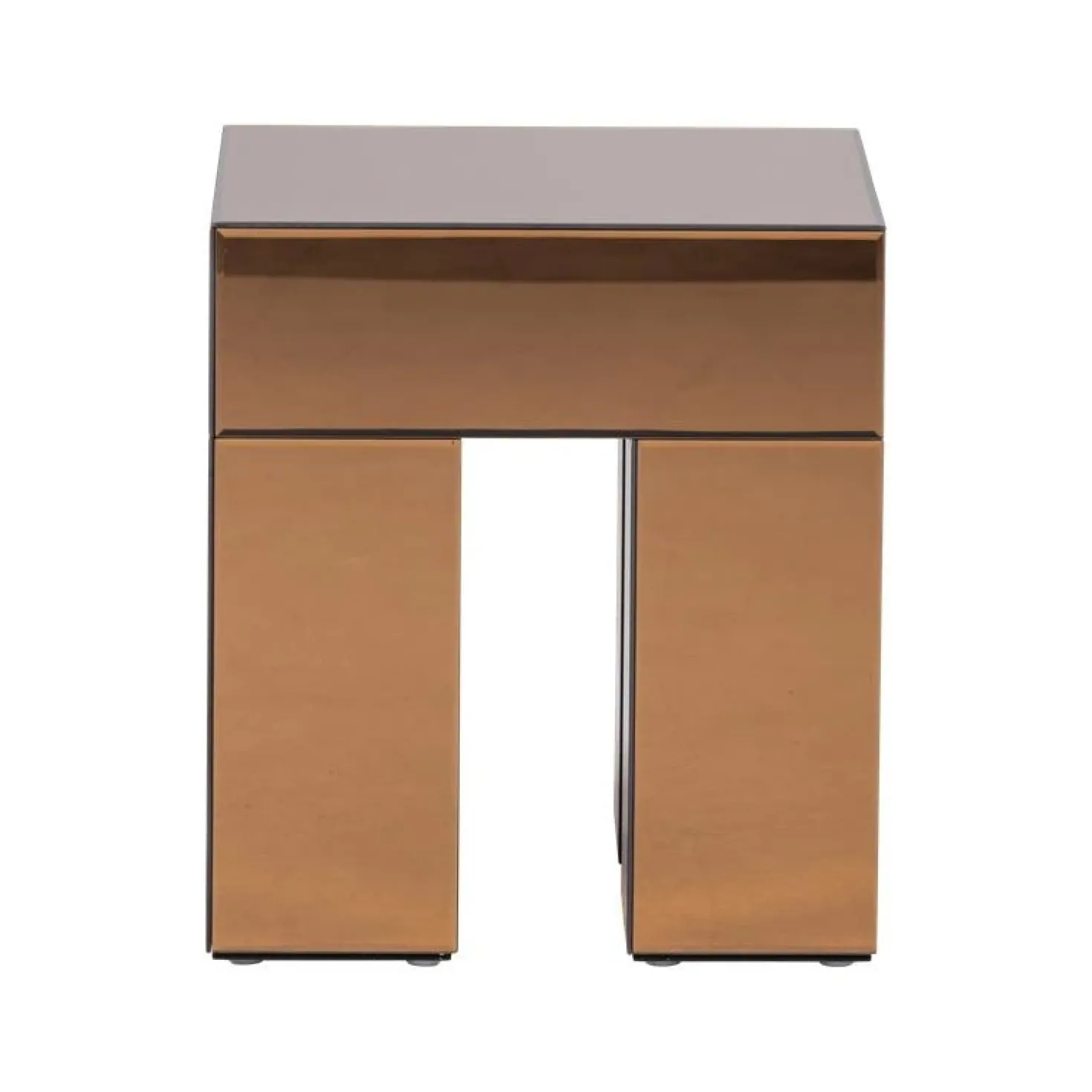 Mirrox Bijzettafel Spiegelglas Bruin 45cm