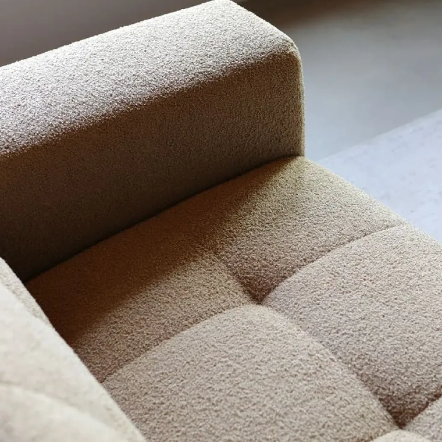 Modulaire Bank Wave Chaise longue links Taupe