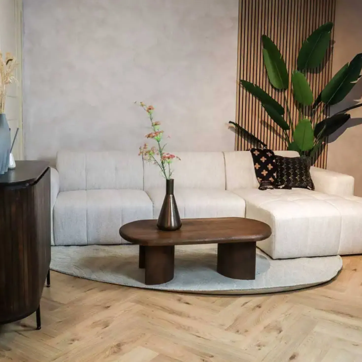 Modulaire Bank Wave Chaise longue rechts Modesto wit