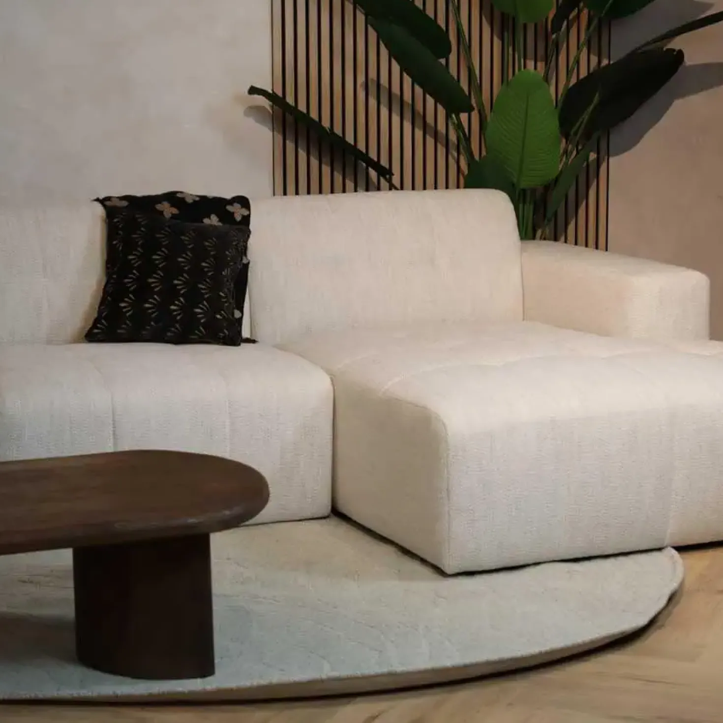 Modulaire Bank Wave Chaise longue rechts Modesto wit