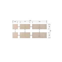 Modulair Onderkast Eiken Naturel Mat 110cm