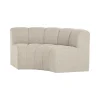 Mojo Eetkamerbank Halfronde hoek Rugleuning Bouclé Beige