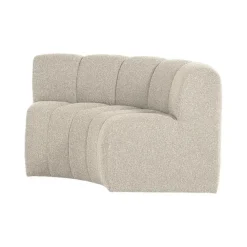 Mojo Eetkamerbank Halfronde hoek Rugleuning Bouclé Beige