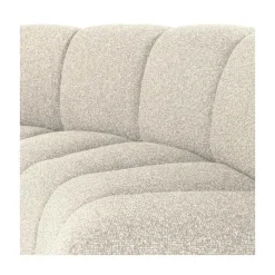 Mojo Eetkamerbank Halfronde hoek Rugleuning Bouclé Beige