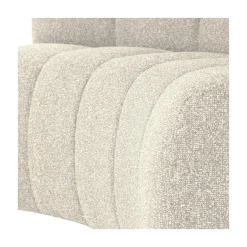 Mojo Eetkamerbank Halfronde hoek Rugleuning Bouclé Beige