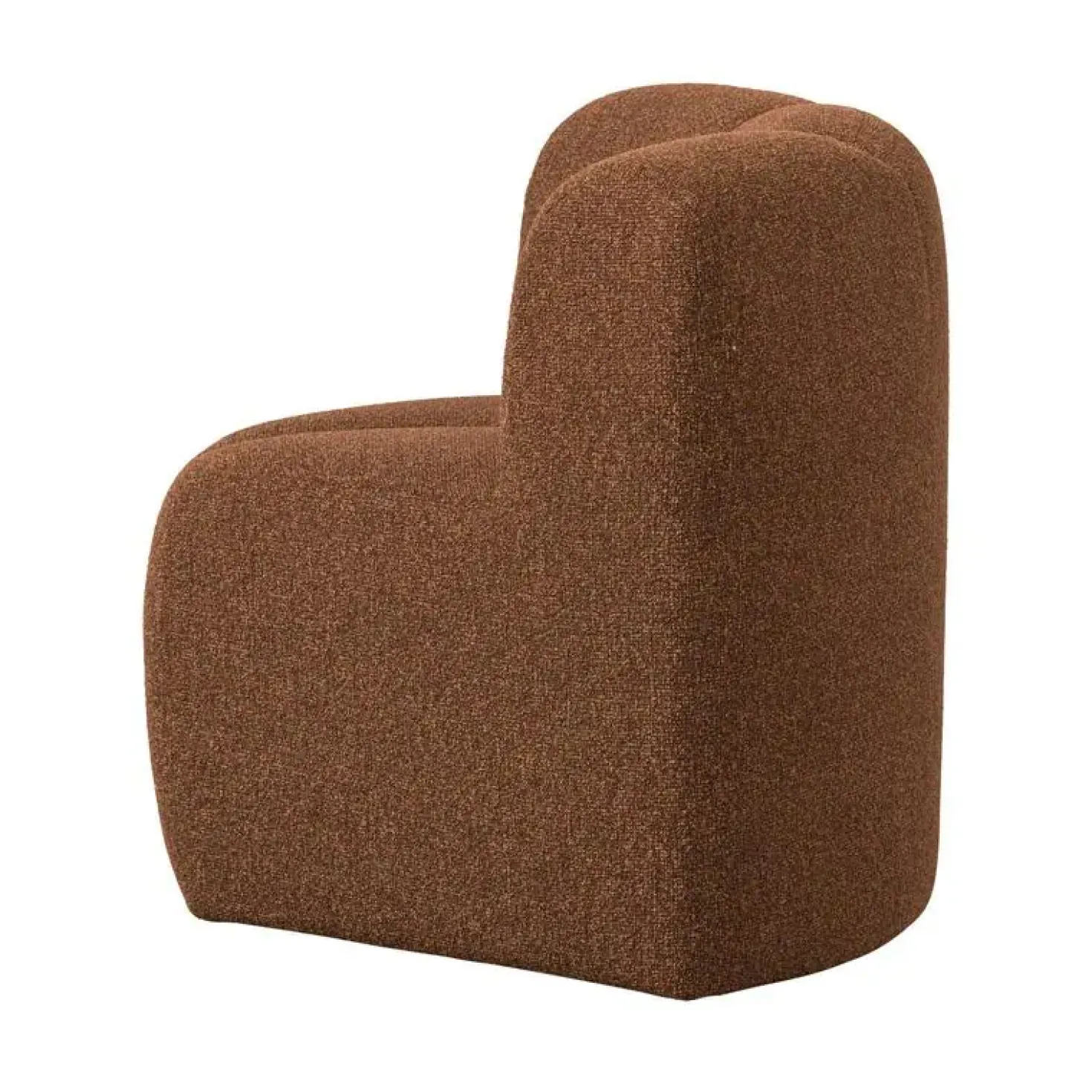 Mojo Eetkamerbank Hoek Met Rugleuning Bouclé Roestbruin Melange