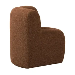 Mojo Eetkamerbank Hoek Met Rugleuning Bouclé Roestbruin Melange