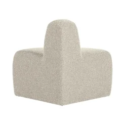 Mojo Eetkamerbank Hoek Rond Rugleuning Bouclé Beige melange