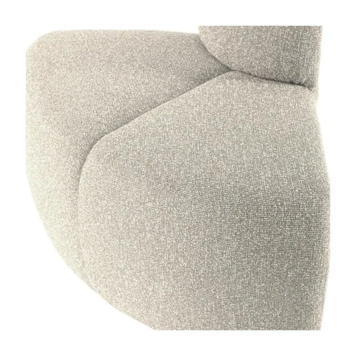 Mojo Eetkamerbank Hoek Rond Rugleuning Bouclé Beige melange