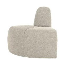 Mojo Eetkamerbank Hoek Rond Rugleuning Bouclé Beige melange