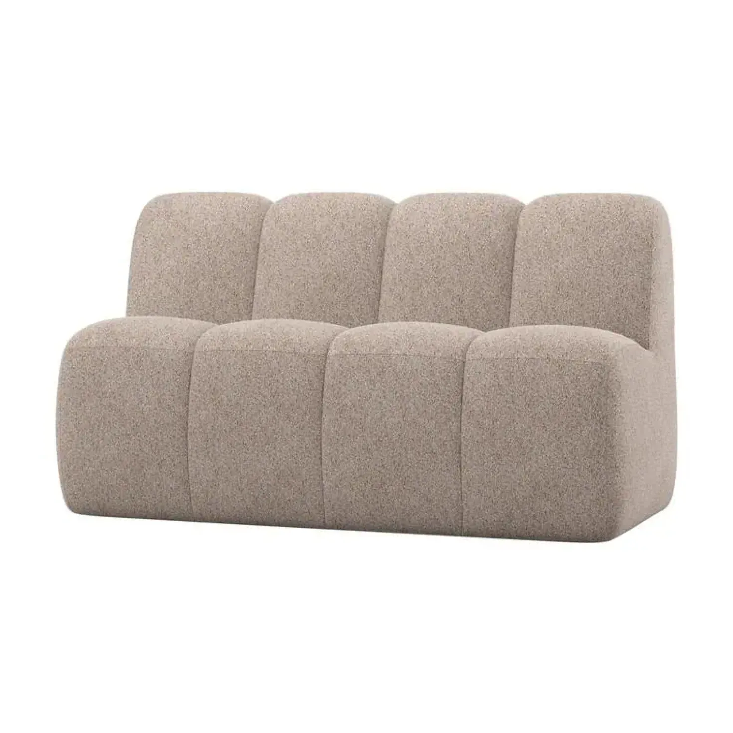 Mojo Eetkamerbank Met Rugleuning Wollig Donkerzand 164cm