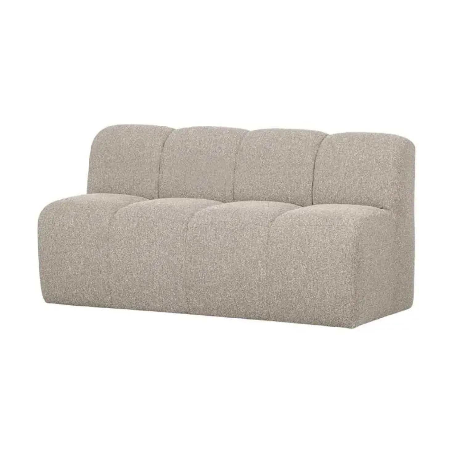Mojo Eetkamerbank Met Rugleuning Bouclé Beige Melange 164cm