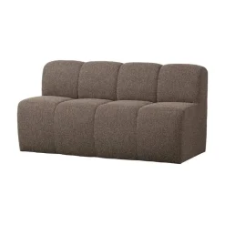 Mojo Eetkamerbank Met Rugleuning Bouclé Bruin Melange 164cm