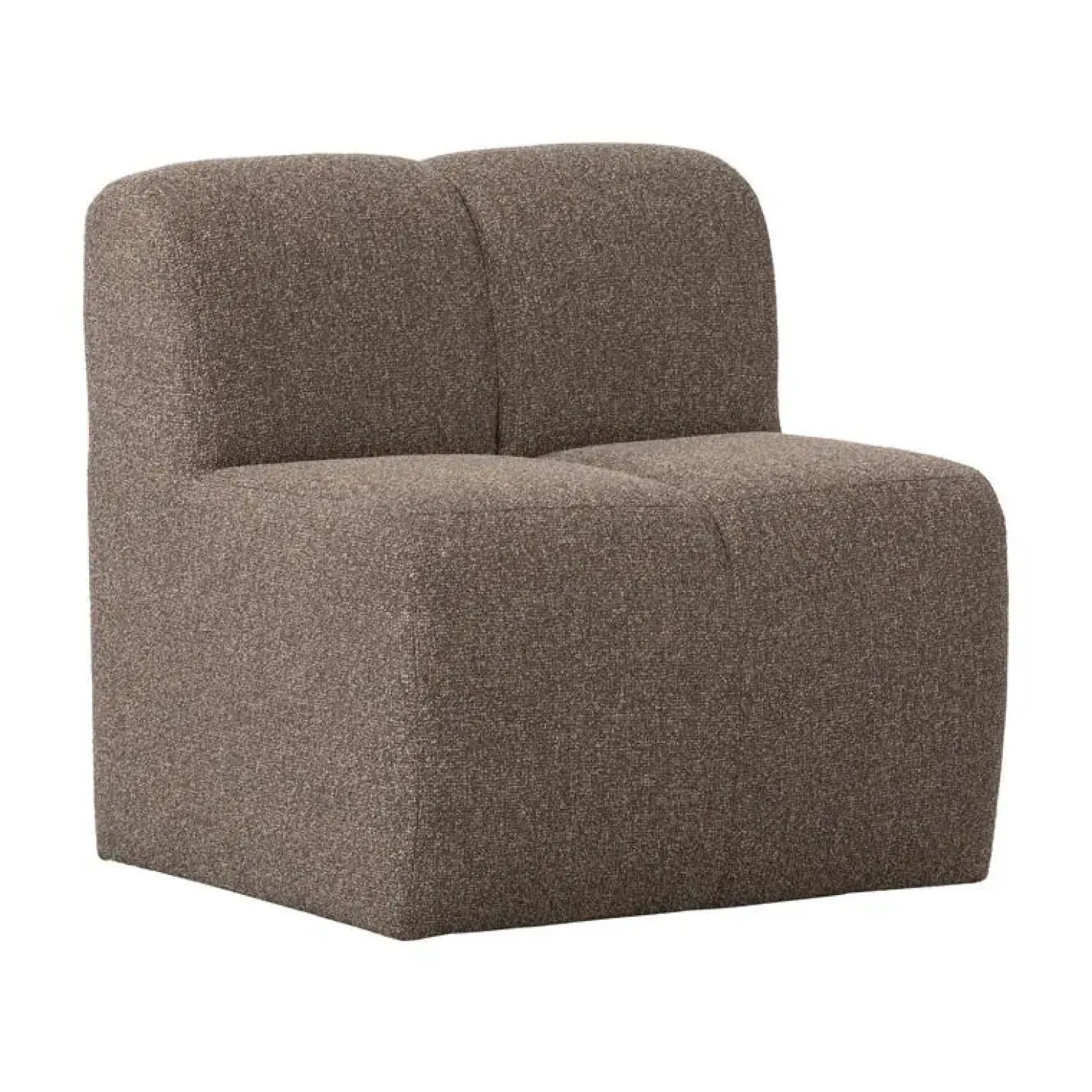 Mojo Eetkamerbank Met Rugleuning Bouclé Bruin Melange 84cm