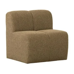 Mojo Eetkamerbank Met Rugleuning Bouclé Geel/Bruin Melange 84cm