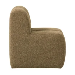 Mojo Eetkamerbank Met Rugleuning Bouclé Geel/Bruin Melange 84cm