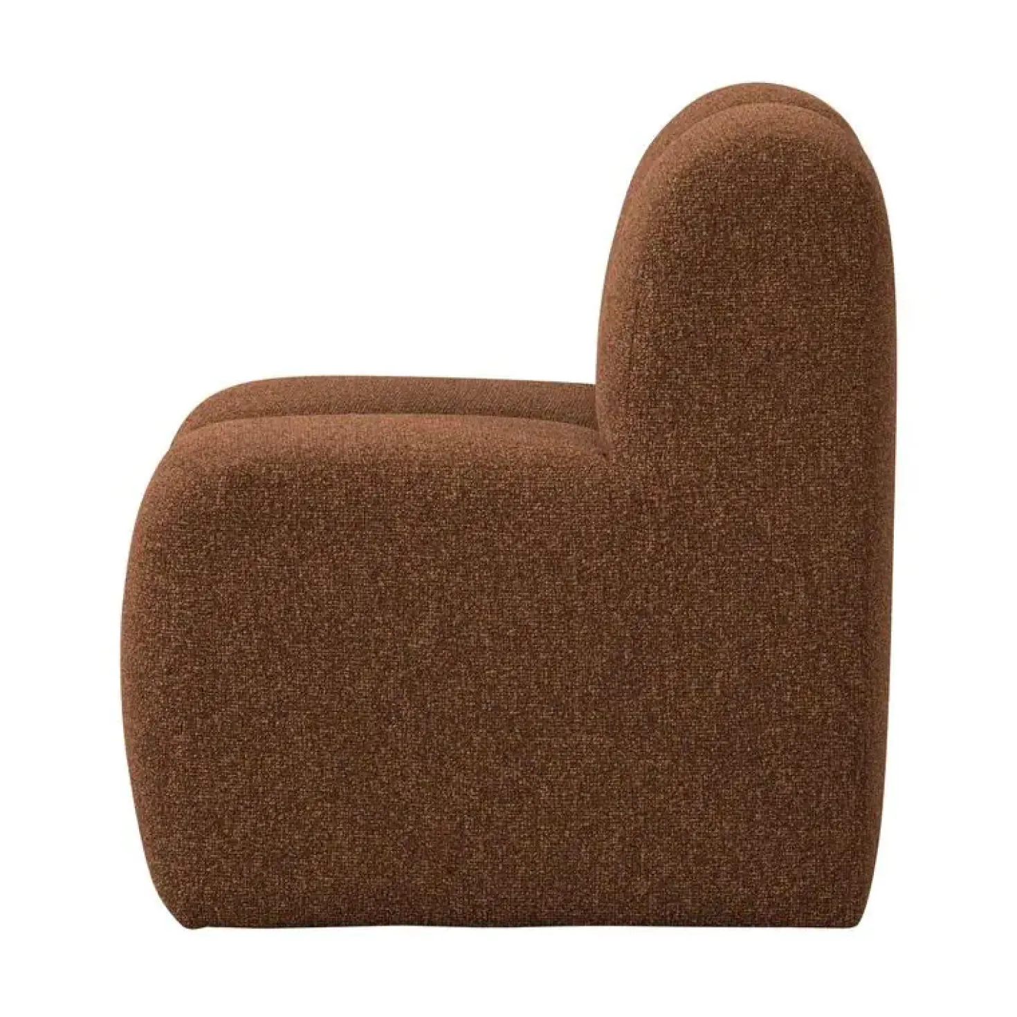 Mojo Eetkamerbank Met Rugleuning Bouclé Roestbruin Melange 84cm
