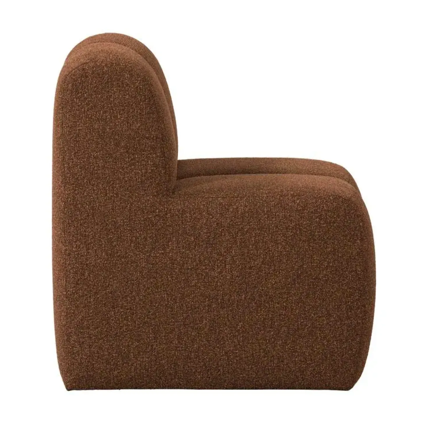 Mojo Eetkamerbank Met Rugleuning Bouclé Roestbruin Melange 84cm