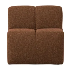 Mojo Eetkamerbank Met Rugleuning Bouclé Roestbruin Melange 84cm