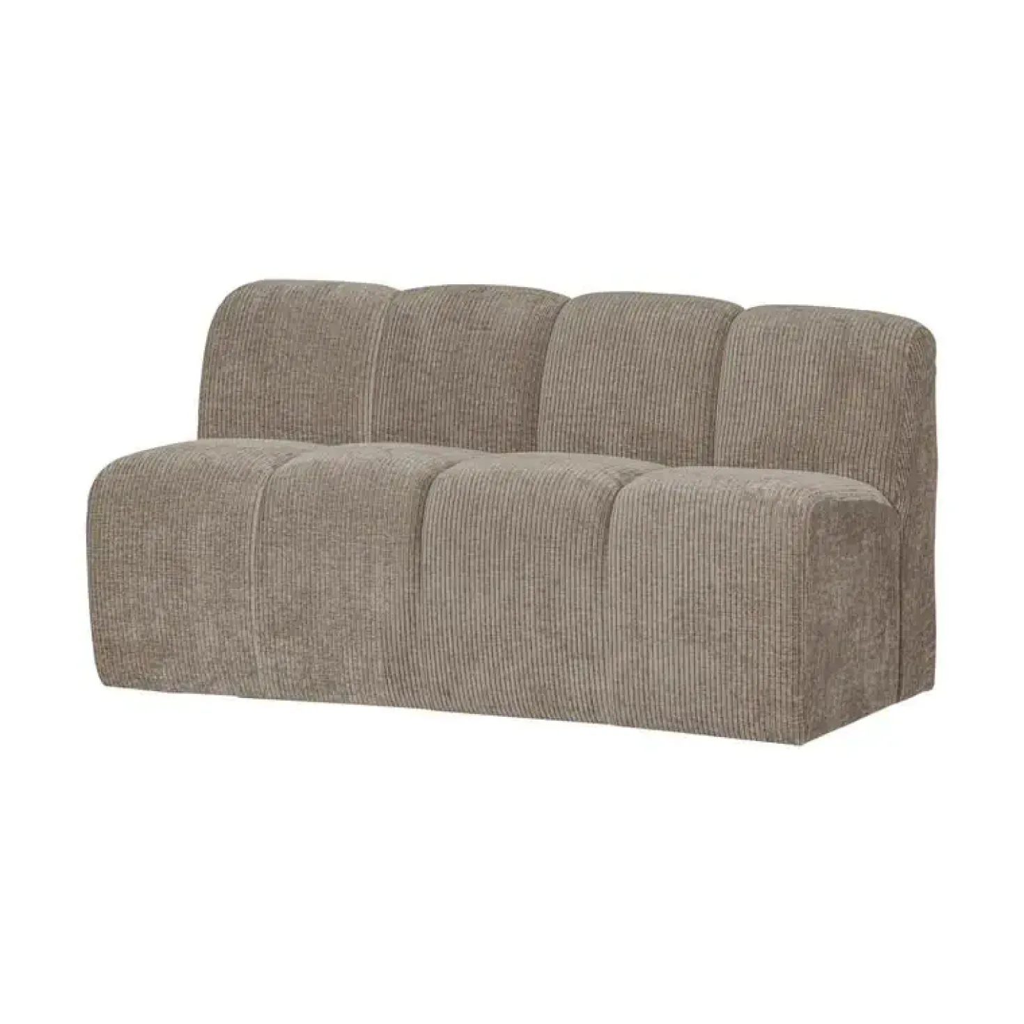Mojo Eetkamerbank Met Rugleuning Ribstof Donkerzand 164cm