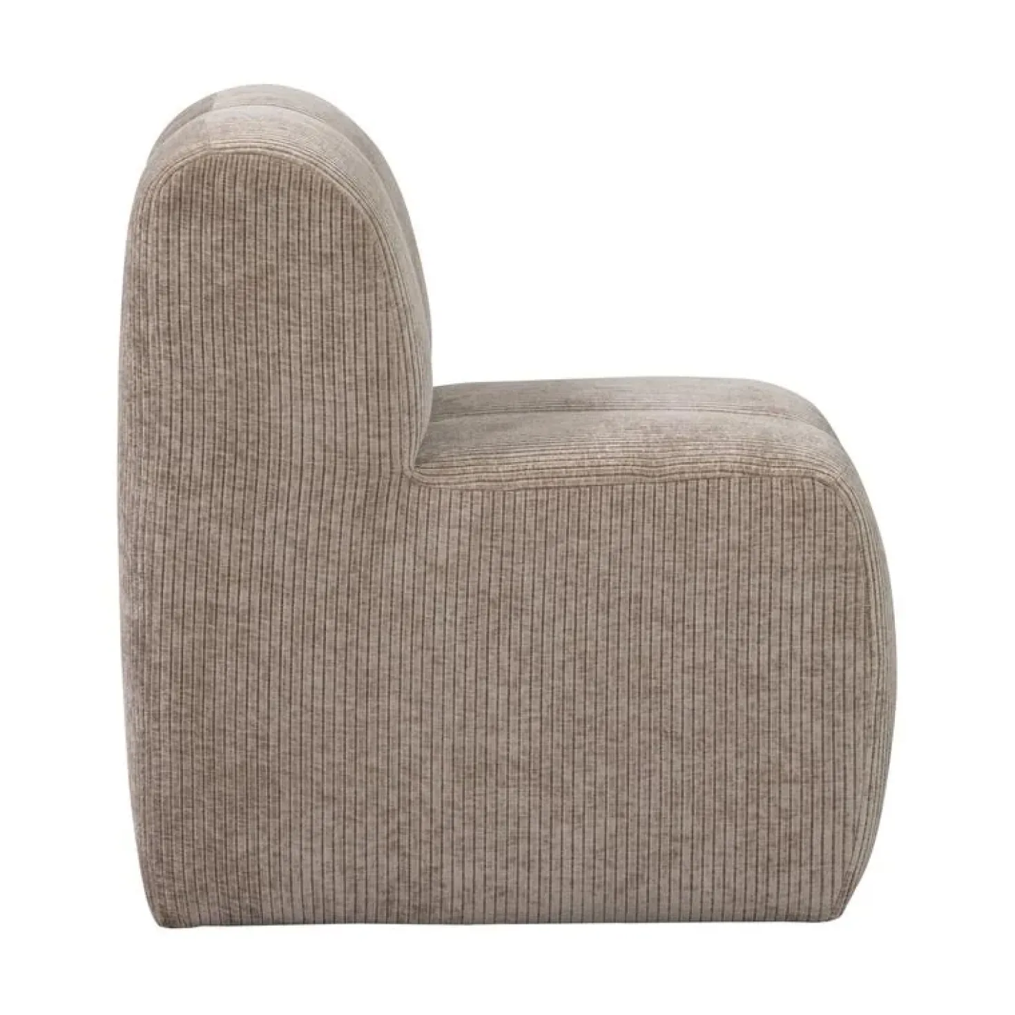 Mojo Eetkamerbank Met Rugleuning Ribstof Donkerzand 84cm