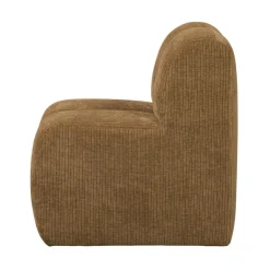Mojo Eetkamerbank Met Rugleuning Ribstof Honinggeel 84cm