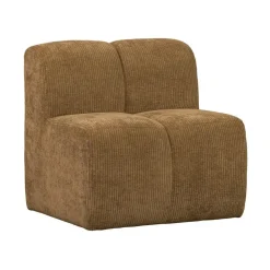 Mojo Eetkamerbank Met Rugleuning Ribstof Honinggeel 84cm