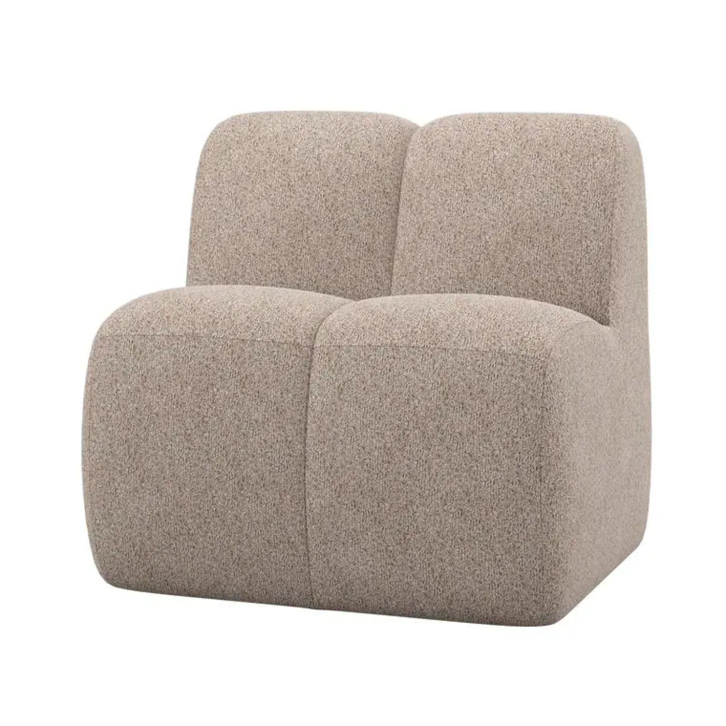 Mojo Eetkamerbank Met Rugleuning Wollig Donkerzand 84cm