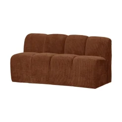 Mojo Eetkamerbank Met Rugleuning Ribstof Roestbruin 164cm