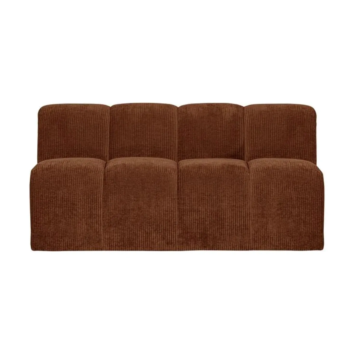 Mojo Eetkamerbank Met Rugleuning Ribstof Roestbruin 164cm