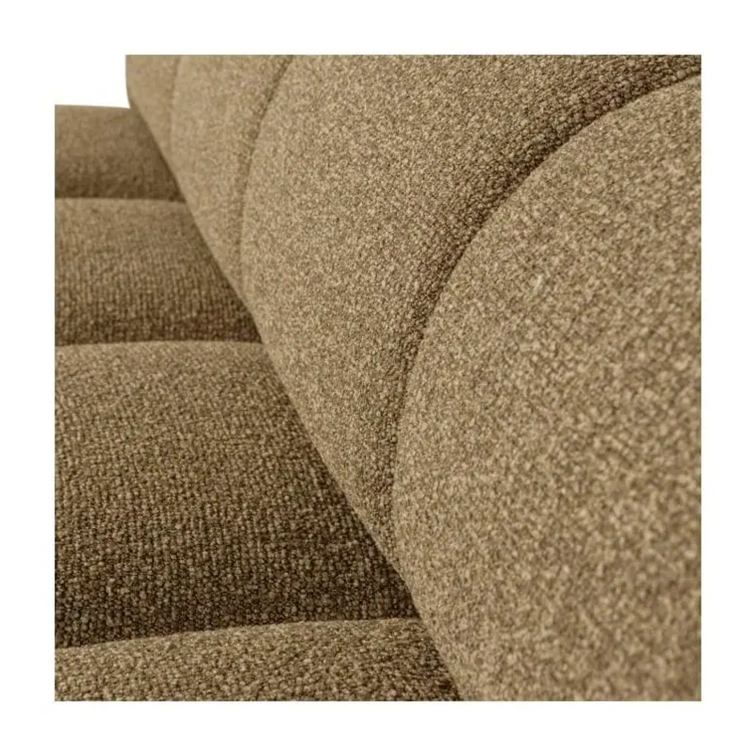 Mojo Eetkamerbank Rugleuning Bouclé Geel/Bruin Melange 164cm