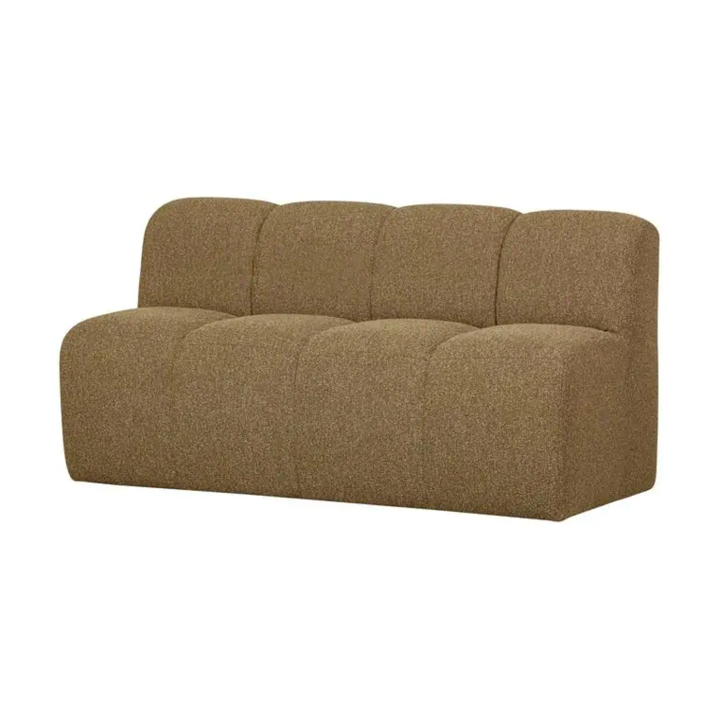Mojo Eetkamerbank Rugleuning Bouclé Geel/Bruin Melange 164cm