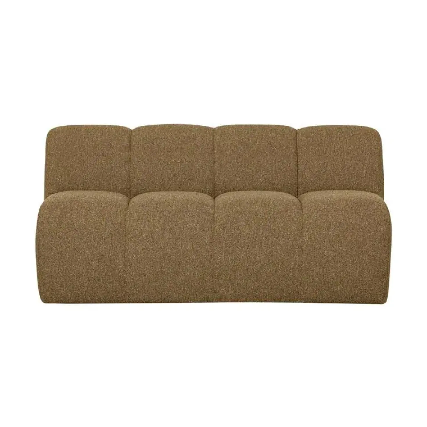 Mojo Eetkamerbank Rugleuning Bouclé Geel/Bruin Melange 164cm
