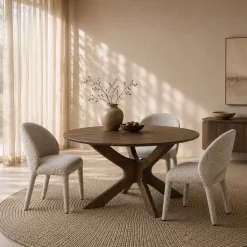 Montreaux Eettafel Bruin rond 150cm