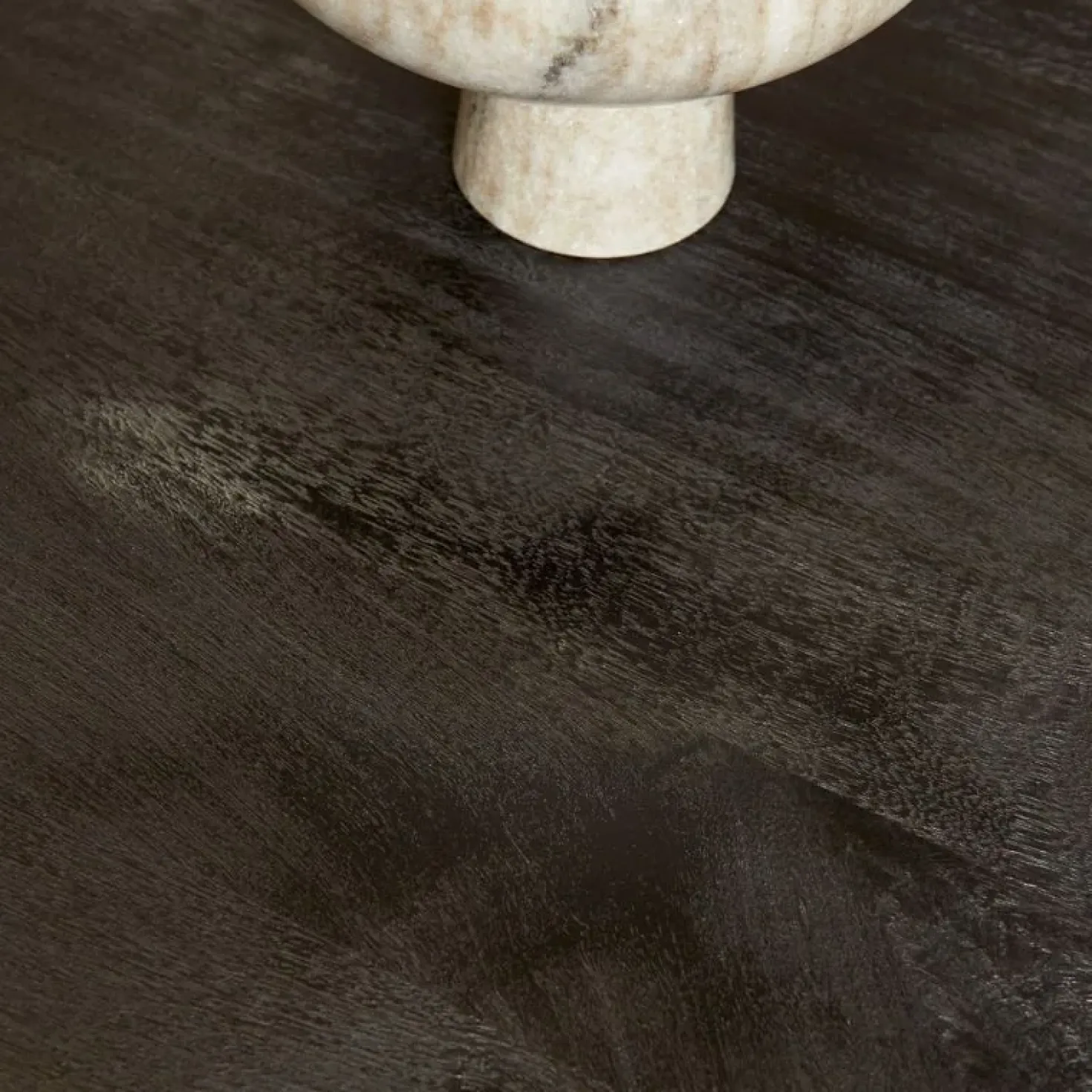 Morada eettafel industrieel ovaal mangohout zwart 180cm
