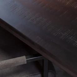 Morada eettafel industrieel rechthoek mangohout zwart