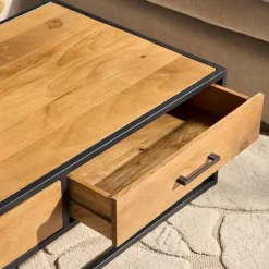 Morada salontafel industrieel rechthoek Warm mangohout