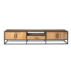 Morada tv meubel industrieel Warm mangohout 240cm