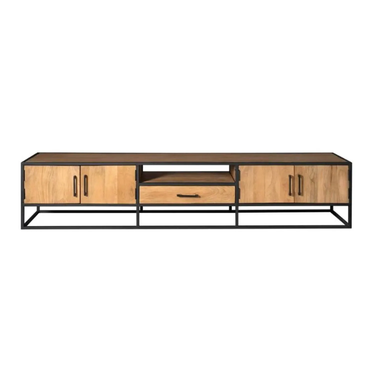 Morada tv meubel industrieel Warm mangohout 240cm