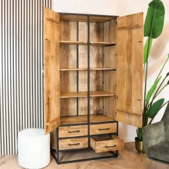Morada Wandkast naturel Mangohout 90cm