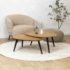 Morella Salontafel set van 2 organisch Mangohout