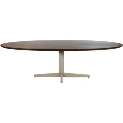 Morgan Eettafel ovaal Walnoot - Beige onderstel 190cm