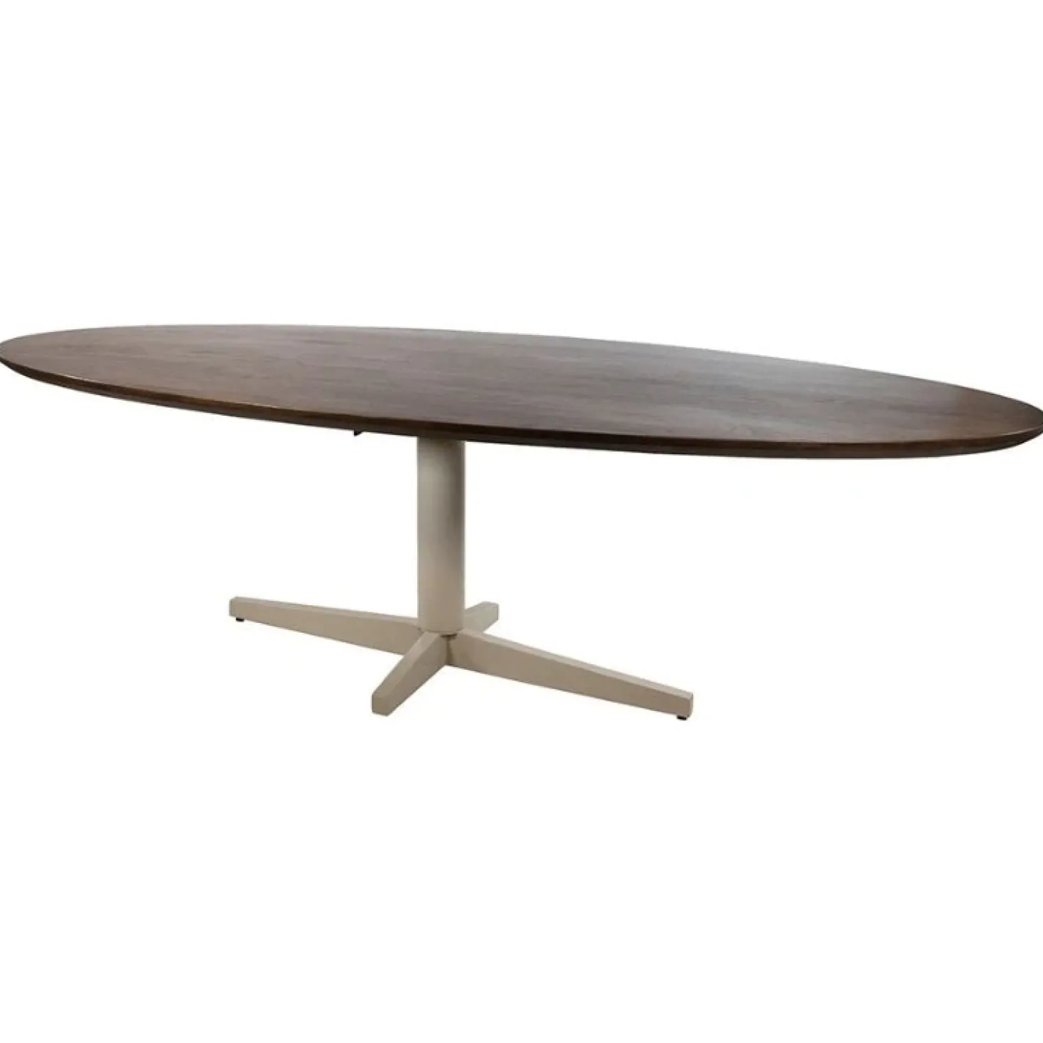 Morgan Eettafel ovaal Walnoot - Beige onderstel 190cm