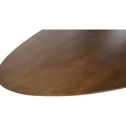 Morgan Salontafel ovaal Walnoot - Zwart onderstel 130cm