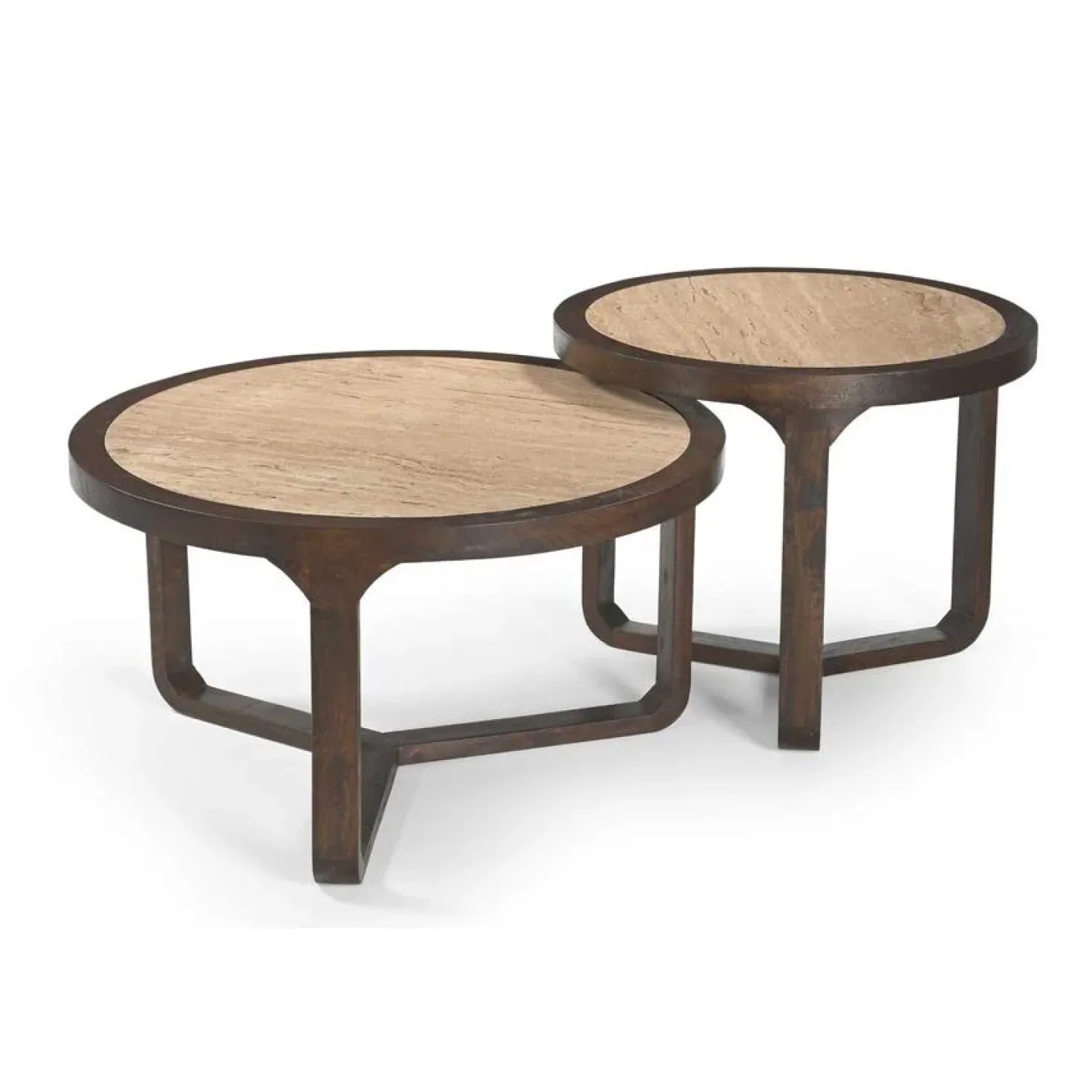 Moritz Bijzettafel Creme Travertin 60 cm