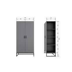 Morris Kast Dennenhout Leem 100cm