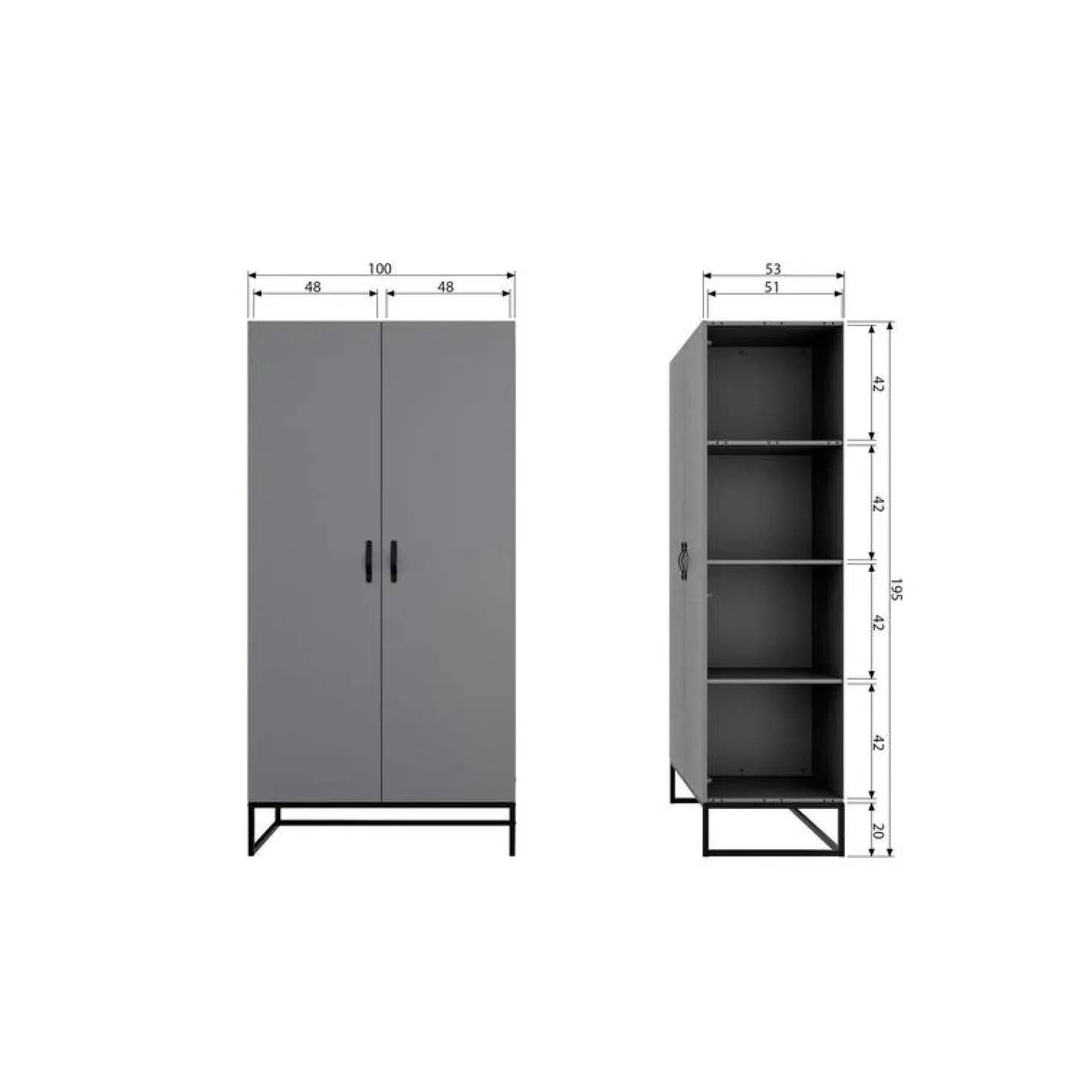 Morris Kast Dennenhout Leem 100cm