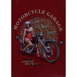 Motorcycle Garage - metalen bord